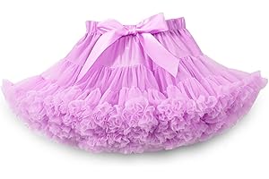 Discoball Girls Tutu Skirt Layered Ruffle Tulle Mini Ballet Skirt Princess Pettiskirt Ballet Dance Dress Daily Wear Costumes for 3-7 Years Girls Rainbow
