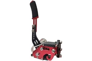 CVERY Frein à Main Drift USB 14 Bits pour Racing Games G25 / 27/29 T500, Dérive Universelle Réglable en Hauteur avec Système Windows(Rouge)