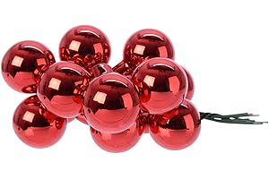 KAEMINGK Eminza Glänzende Kugeln, 12 Stück rot