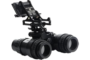 AQzxdc PVS-14 Supporto NVG Occhiali per La Visione Notturna, Set di Modelli di Elmetti e Telescopi Fast, con Auricolare Tattico & Occhiali & Torcia Elettrica, per Airsoft Paintball Hunting Cosplay