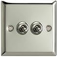 Varilight XCT1 Classic Mirror Chrome 1 Gang 10A 1 Or 2 Way Toggle Light Switch E - Foto 11