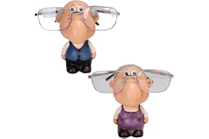 BARGAINS-GALORE Set Of 2 Glasses Holders - Grandma & Grandad Glasses Holders, Place On Nose, Freestanding | Reading Spectacle, Sunglasses Holders | Fun, Novelty Gift Set | Ideal For Home, Office, Desktop & Bedroom