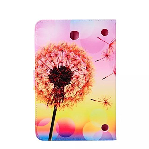 Galaxy Tab A 9.7 SM-T550 Hülle, Deenor Dandelion Series PU Leather Cover Stand Flip Schutzhülle für Samsung Galaxy Tab A 9.7 SM-T550. (Pink dandelion) - 5