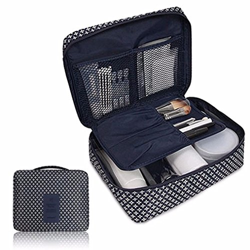 Oyedens Waterproof Travel Make-up Pouch Toiletry Wash Organizer (Navy)