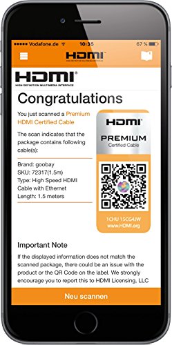 Goobay 72317 Premium HDMI High Speed Kabel mit Ethernet 4K, Ultra-/Full-HD, 3D, vergoldete Stecker 1,5 m schwarz - 3