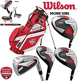 Wilson Prostaff SGI - Juego completo de palos de golf y 2019 Exo Prostaff con soporte para planchas 2019 equipado con varillas de grafito y maderas equipadas con ejes de grafito y características completas: 1 x Wilson SGI 10* Grado 460cc Driver + cubierta de cabeza Deluxe 1 x Wilson SGI 3 madera 15* Grado + 1 x Wilson SGI Fit4 Hybrid Head + Wilcome 7 Cabezales de acero inoxidable 431, 1 cortador Wilson Harmanized M2 Wilson Pro Staff SGI 2019 Irons 5-SW.