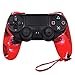 Price comparison product image Diadia Silicone PS4 Controller Skin Soft Camouflage Silicone Case Cover Protector Kits For Sony Playstation 4 PS4 Controller with Lanyard (Red)