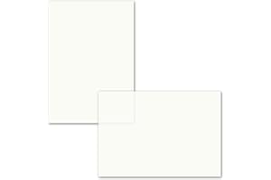 ‎NEUSER PAPIER 50x ungefalztes einfaches Einlege-Papier für DIN A6 Karten - transparent-weiß - 103 x 146 mm - ideal zum Bedrucken mit Tinte und Laser - hochwertig mattes Papier von GUSTAV NEUSER®