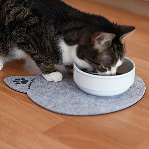 MR MOUSEKILLSKI – stylisches Mousepad aus hochwertigem Filz | perfekt für Katzenliebhaber | vielfältig einsetzbar als originelle Unterlage| hervorragende Anti-Rutsch-Beschichtung | grau-meliert - 4