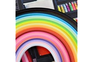 SUDSTY Zonfer 260pcs/pack Rainbow Paper Quilling Strips Set, Flower Gift Paper for Craft Quilling Tools Handmade Paper Decoration, 3mm 39cm