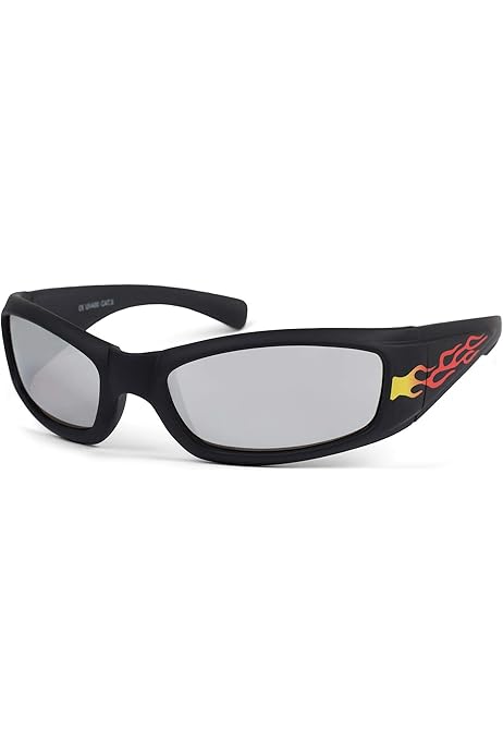 Amazon Occhiali Da Sole Con Fiamme Occhiali Ciclismo Bambino Occhiali Da  Sole Bambini Con Stampa