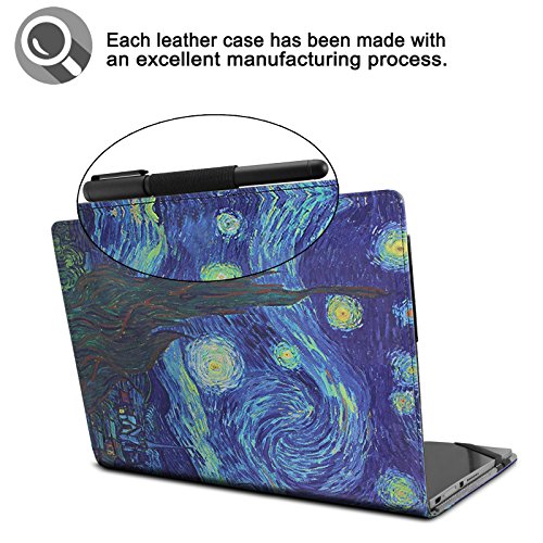 Lenovo Yoga Book hülle,Infiland Slim Fit Folio PU-lederne dünne Kunstleder Schutzhülle Cover Tasche für Lenovo Yoga Book 25,65cm (10,1 Zoll Full HD) 2-in-1 Tablet PC (mit Auto Schlaf / Wach Funktion)(Sterne) - 6