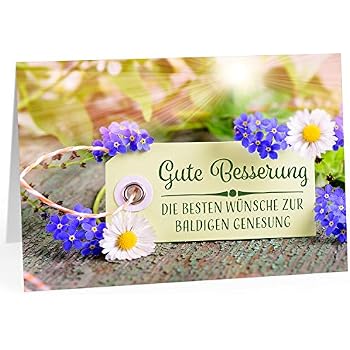 XXL Genesungskarte A4 – "Herz Aus Blumen", Mit Umschlag