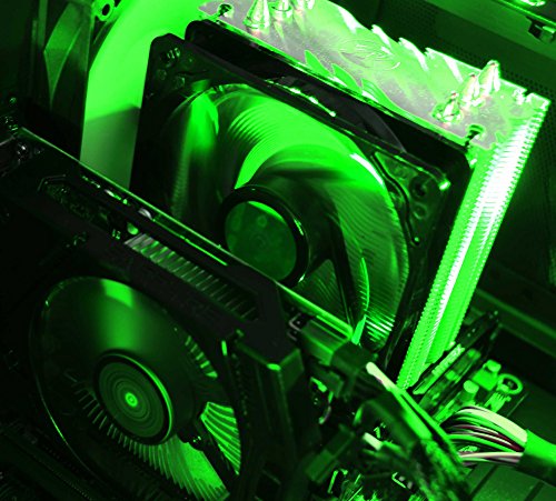 VIBOX Centre 4S Gaming PC – 4,0GHz AMD FX Quad-Core Prozessor, GTX 1050 GPU, Super, Desktop Gamer Computer mit Spielgutschein, Grün Innenbeleuchtung, lebenslange Garantie* (3,8GHz (4,0GHz Turbo) Superschneller AMD FX 4300 Quad-Core Prozessor CPU, Nvidia GeForce GTX 1050 2GB Grafikkarte GPU, 16GB DDR3 1600MHz RAM, 1TB (1000GB) SATA III HDD 7200rpm Festplatte, Raijintek Aidos Air CPU Kühler, 400W 85+ Netzteil, Corsair Carbide Spec-03 LED Gaming Gehäuse, AM3+ Mainboard, Ohne Windows Betriebssystem) - 4