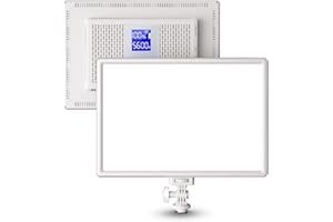 RALENO Lampa wideo LED, wbudowana bateria 4000 mAh * 2 ustawienia 3200-5600K CRI95+ na lampie aparatu, do oświetlenia wideokonferencji Vlog Youtube Studio Fotografia