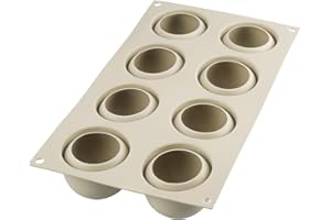 silikomart | Moule en silicone pour SWEET TRUFFLE Monoportions, antiadhésif, 8 Monoportions, Lot de 1 Moule à gâteau, Design 3D, Ø 62 h 52 mm, Volume 960 ml, Made in Italy