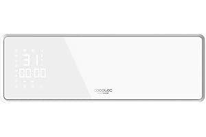 Cecotec Calefactor Cerámico de Pared con Pantalla LED y Mando a Distancia Ready Warm 5310 PowerBox Ceramic. 2000W, 3 Modos, Temporizador 24h, Oscilación, IP23, Kit de Montaje, Cobertura 20m2