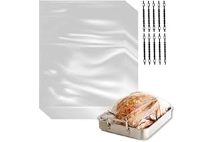 Luxylei Truthahn-ofenbeutel, 20 Stück, Große Ofen-bratbeutel Für Den Ofen Bändern Für Hühnerfleisch, Schinken, Meeresfrüchte, Gemüse, 38 X 25 cm
