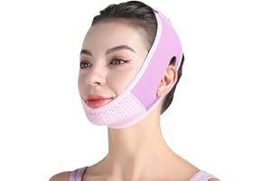 PEOSAARD Masque facial à double menton Valeur V. Masque facial soulevant le ruban souche à menton doux pour les femmes Restaurer l'élasticité de la peau violette, Face Shaper