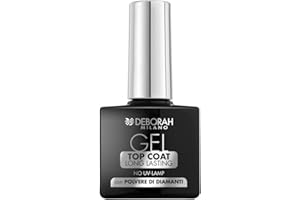 Deborah Milano - Smalto Top Coat Effetto Gel per Unghie, Senza Lampada UV, Accelera l'Asciugatura e Sigilla il Colore, con Polvere di Diamanti per Donare Brillantezza Estrema, 8.5 ml