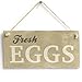 Produktbild Fresh Eggs – Handarbeit rustikal Cottage Holz Schild/Plakette für Farmhouse Küche Schild Zum Aufhängen 20,3 x 30,5 cm