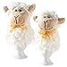 Produktbild 2 x Eierwärmer Schäfchen flauschig weich Schafe Ostern Deko Tischdeko