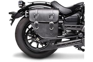 BS-MOTOPARTS Sacoche Cavalière pour Honda Shadow VT 125 C Texas Noir Droite