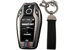 KUNIO Etui na kluczyki samochodowe pasuje do BMW Display Key 5 serii 7 G01 G02 G05 G07 G11 G12 G30 G31 G32 I8 I12 I15 X3 X4 X5 X7 metalowe etui na klucze B czarne
