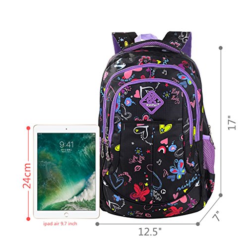 Sac d'école fille sac à dos,Cartable fille Sac a dos fille primaire Cartable enfant fille Cartable Sacs à dos college en Sac ecole fille Sac a dos primaire scolaire (Violet)