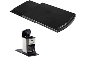 Tapis de glissement pratique HauSun Plateau coulissant pour cafetière, caddy de déplacement d'appareils de cuisine, rangement de comptoir pour friteuse à air, mixeur, batteur sur socle, robots