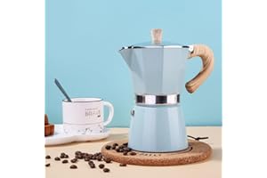 Retoteng Espressokocher für den Herd, 6 Espressotassen, Mokkakanne – 284 ml, manuelle kubanische Kaffeemaschine, Premium-Aluminium, Mokka, italienischer Espresso, Greca-Kaffeemaschine, Brauer,