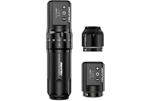 EXTREME TATTOO Dragonhawk Fold Pro Macchinetta per tatuaggi senza fili Penna a batteria con 7 corse 2.4-4.2mm, 2pcs batteria da 1500mAh per tatuatori professionisti