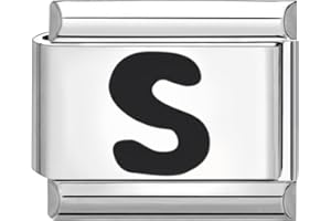 papasgix Italian Charms Module Buchstaben A-Z für 9mm Italian Charm Bracelet DIY Italian Style Charms für Damen Abnehmbar Italienisches Charm Armband Zubehör Mädchen Junge Geschenk