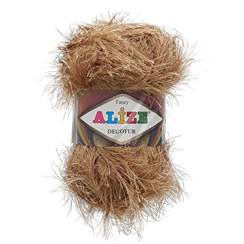 Fransenstrickgarn ALIZE DECOFUR, 100g, #127 caramel