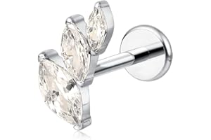 Limerencia 18G Piercing Oreja Titanio, F136 Pendientes Titanio Mujer 6 8 10mm Piercing Helix Hipoalergénico, Conch Tragus Cartílago para Oidos Sensibles para Hombre y Mujer.