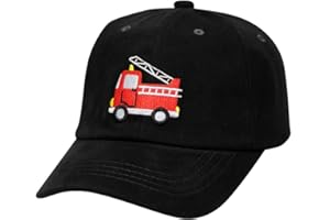 Besforta Nette Feuerwehrauto Stickerei Kinder Baseball Caps Einstellbare Gewaschene Baseball Hüte für Jungen Mädchen