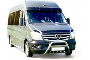 LUXELL EUROPE Gloss Black Bonnet Guard Protector Bug Stone Deflector Fits Mercedes Sprinter W906[2013-2017]