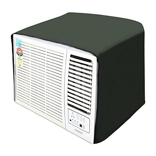 Lithara Waterproof Printed AC Cover for Voltas C 182 CYI Classic Y Series AC 2 Ton 2 Star Rating | All Weather Cover | Elastic Stretchable | (Green)