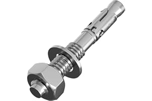 ‎LUMONIC Lumonic 5x Schwerlastdübel M12 x 95mm | hochwertige Keilanker verzinkt | Durchsteckmontage, SOFORT BELASTBAR | Betonanker, Schwerlastanker | für Überdachungen, Geländer, Regale, Trennwände