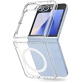 GGM GİYİM & AKSESUAR Samsung Galaxy Z Flip 6 i&ccedil;in Magsafe ile Uyumlu Arka Kısmı Şeffaf Kenarları Silikon Yapılı G&uuml;&ccedil;lendirilmi