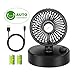 Produktbild Mini USB Tischventilator,selbstdrehend (oszillierend) Desktop Ventilator mit Akku, stufenloser Drehzahlregler,360 ° Drehventilator mit stärkster Kühlfunktion … (black)