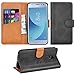 Produktbild Adicase Galaxy J3 2017 Hülle Leder Wallet Tasche Flip Case Handyhülle Schutzhülle für Samsung Galaxy J3 2017 (Dunkelgrau)