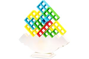 PSOWQ Tetris Giocattolo Impilabile, Tetra Tower, Gioco di Equilibrio di Decompressione e Impilabili, Blocchi di Costruzione Tetris, Tetra Tower Balance Game per Ragazzi e Ragazze(16pcs)