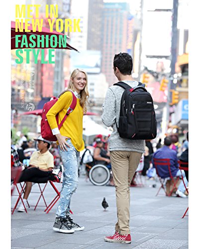 Aspen Business Laptop Rucksack 15.6-17 Zoll Wasserdicht Wanderrucksack Sportrucksack Reiserucksack Schulrucksack Mädchen Herren Damen - 6