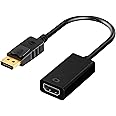 EasyULT DisplayPort (DP) to HDMI Adapter, DP to HDMI Converter Male to Female, 1080P 4K Resolution Converter, for Lenovo, Dell, HP, Asus Laptop/Desktop, Monitor, TV, Graphics Card