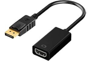 EasyULT DisplayPort (DP) to HDMI Adapter, DP to HDMI Converter Male to Female, 1080P 4K Resolution Converter, for Lenovo, Dell, HP, Asus Laptop/Desktop, Monitor, TV, Graphics Card