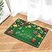Produktbild GTdgstdscHappy New Year Decor Weihnachtsbälle und goldene Sterne in Grün für Urlaub Badteppich Anti-Rutsch-Fußmatte Fußmatte Fußmatte Fußmatte Fußmatte für Kinder Badezimmer Zubehör