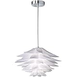 Reality Leuchten Reality R35221001 Bromelie Sospensione, 60 W, Bianco, Diametro 50 cm E27