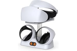SPARKLENUT Controller Charging Station, Cooling Charging Station, Charging Station Compatible with Playstation VR 2, Controller Charging Station with LED Display (Lampor på Displays)