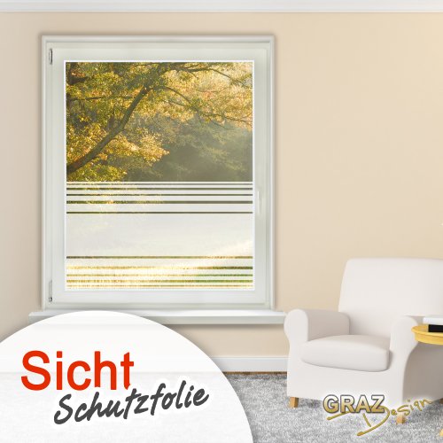 Graz Design 980060_57x80 Fensterfolie Glasdekor Sonnen-/Sicht Schutz Bad Büro WC Küche, 57 x 80 cm - 2